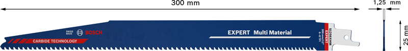 EXPERT Multi Material S 1256 XHM Säbelsägeblatt