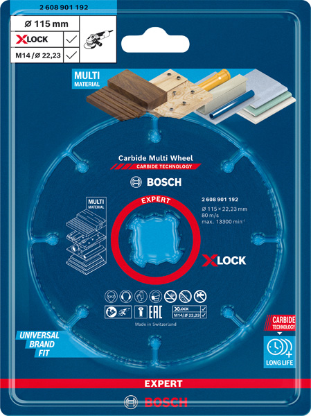 EXPERT Carbide Multi Wheel X-LOCK Trennscheibe für kleine Winkelschleifer