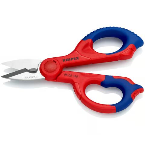 KNIPEX-Elektrikerschere poliert | Mehrkomponenten Hülle | glasfaserverstärkt | 155 mm