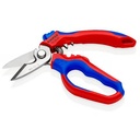 KNIPEX-Elektrikerschere 45° Mit Crimpstellen für Aderendhülsen von 0,5 - 6 mm² und 10 - 25 mm² 180mm