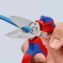 KNIPEX-Elektrikerschere 45° Mit Crimpstellen für Aderendhülsen von 0,5 - 6 mm² und 10 - 25 mm² 180mm