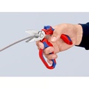 KNIPEX-Elektrikerschere 45° Mit Crimpstellen für Aderendhülsen von 0,5 - 6 mm² und 10 - 25 mm² 180mm