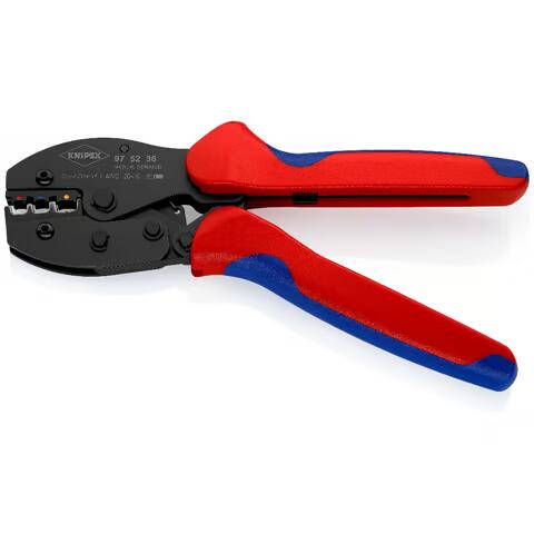 KNIPEX PreciForce® Crimpzange | brüniert | Mehrkomponenten Hülle | 220 mm