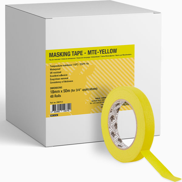 Indasa Kreppklebeband Masking Tape MTE YELLOW