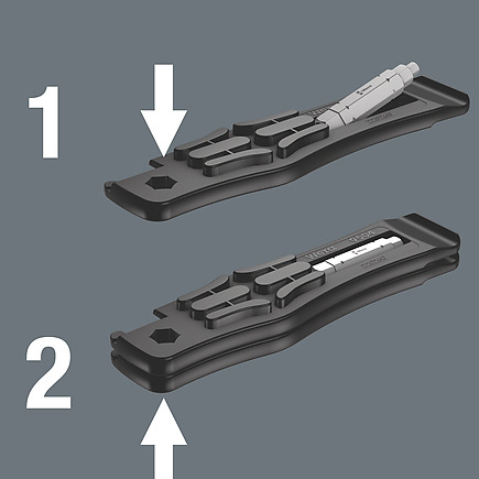 WERA Bicycle Set 15, bestehend aus 3 Reifenhebern und 2 Stück 4 in 1 Bis