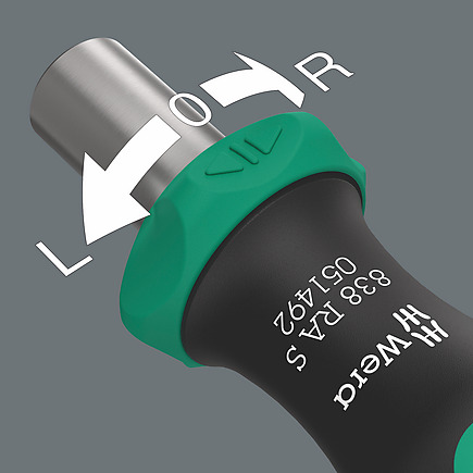 WERA Bits-Handhalter mit Ratschenfunktion | 1/4" x 102mm | 838 RA S