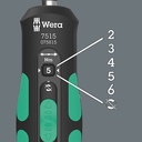 WERA Drehmoment Schraubendreher einstellbar Satz 7515/16 Kraftform Safe-Torque Speed Universal 1 2-6NM mit Bits in Tasche