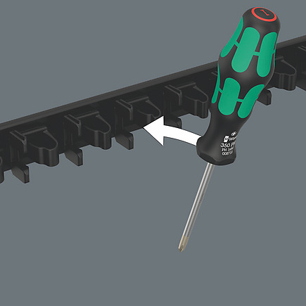 WERA Magnetleiste 9611, für bis zu 9 Kraftform Schraubendreher, unbestückt, 30x400mm