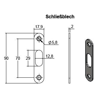 Zirkelriegelschloß mit Griffmuschel