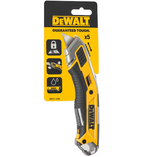 DeWalt Messer | einziehbare Klinge gummiert | DWHT0-10295