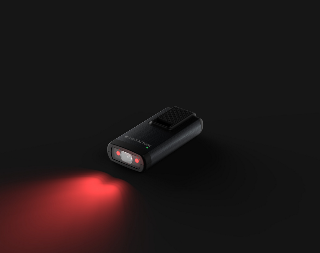 LEDLENSER-wiederaufladbare Mini-Taschenlampe K6R 400/200/20lm; incl. Akku; Farbe grau
