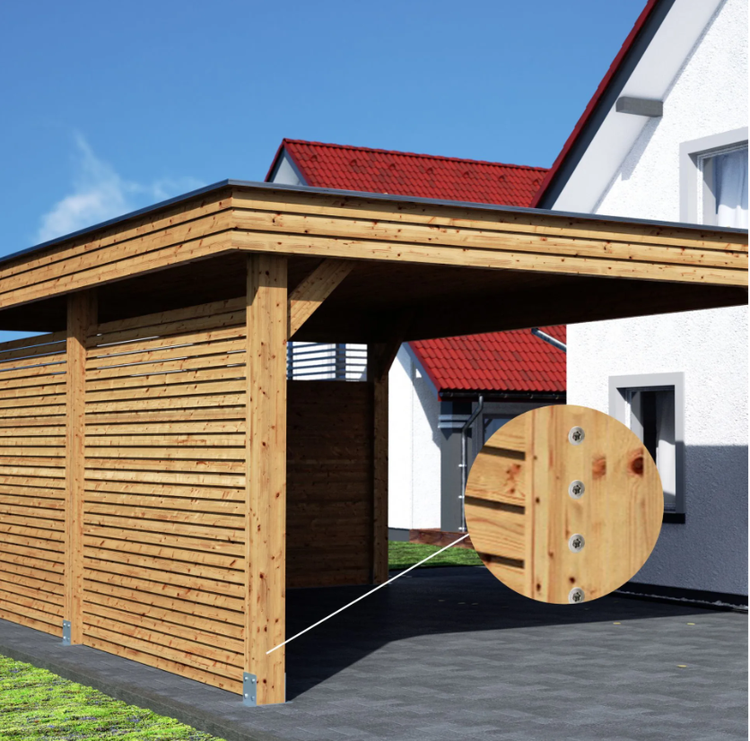 Holzbauschrauben mit Tellerkopf Torx hell verzinkt ⌀ 8,0 mm