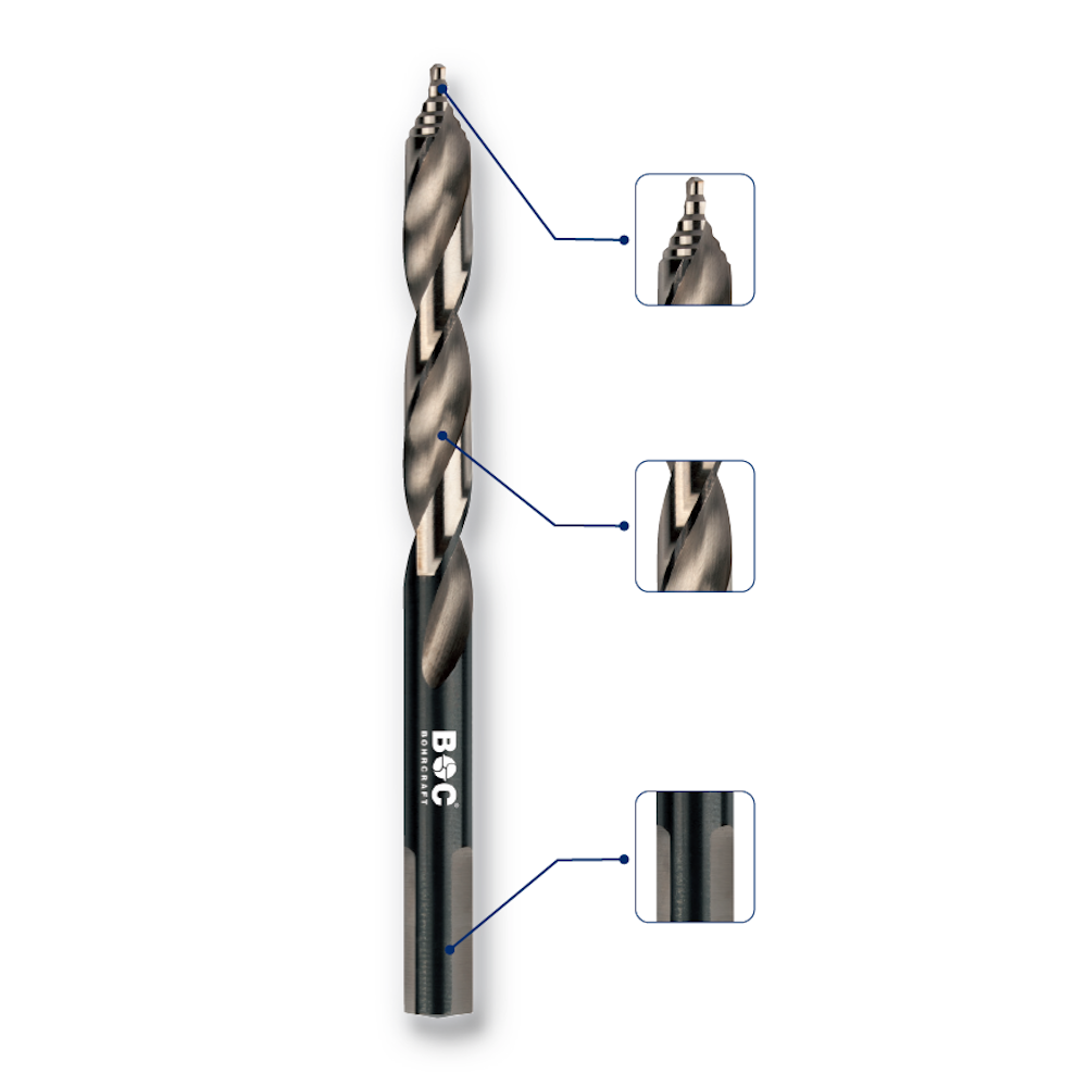 BOHRCRAFT TURBO STEP | HSS-G | 5-tlg. Spiralbohrer-Satz
