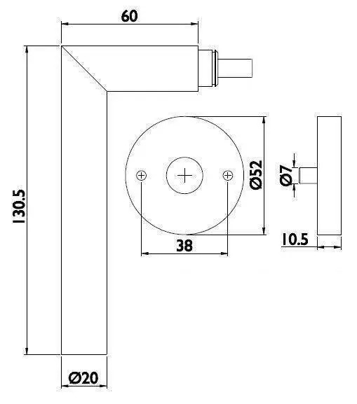 Hermat Edelstahl Haustürbeschlag | L 500 mm  & B 300 mm komplett