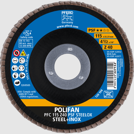 TESTPhT - PFERD POLIFAN Fächerscheibe PFC | PSF STEELOX