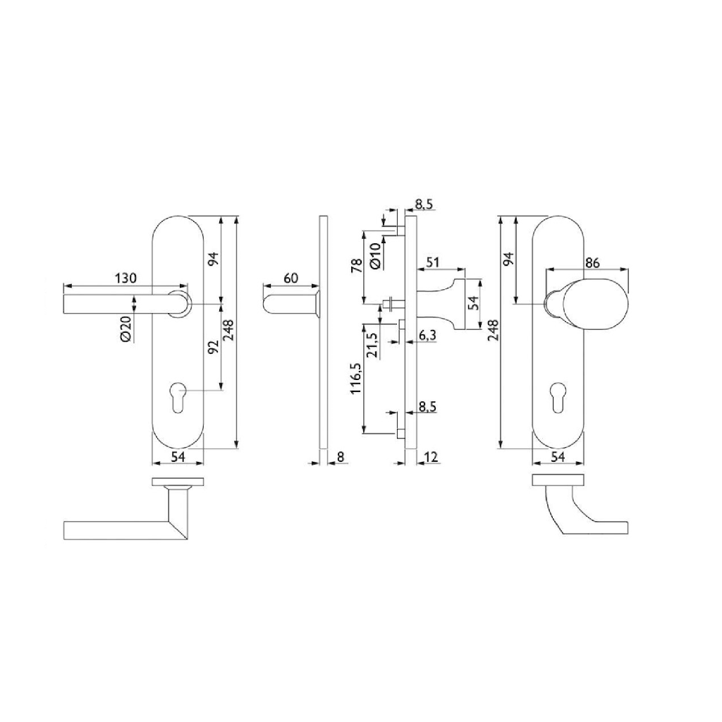 Test_HERMAT Haustür-Schutzbeschlag BASIC 02 | Schutzklasse 2