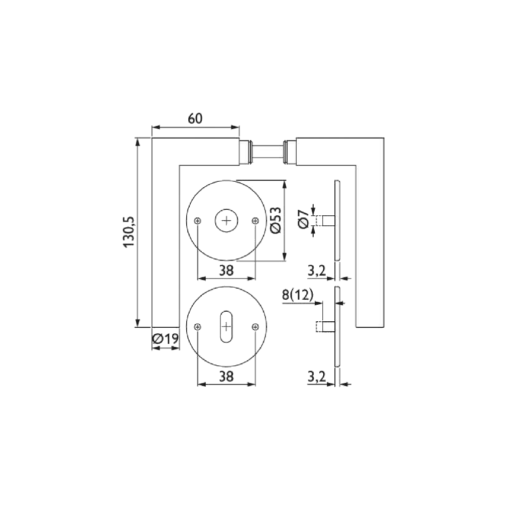 Neu_HERMAT Flach-CLIP Garnitur BASIC 02 | Edelstahl matt