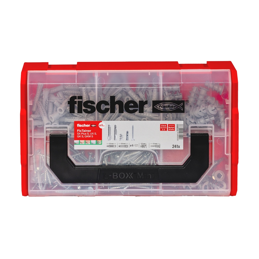 FISCHER Dübelbox L-BOXX mini DuoPower + Schraube