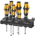 WERA Schraubendrehersatz 932/6 Kraftform: Der Schraubmeißel + Rack