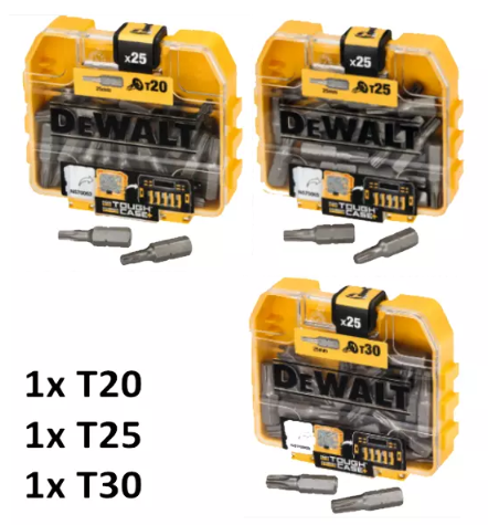DeWalt Bitboxen Set: TX20 + TX25 + TX30