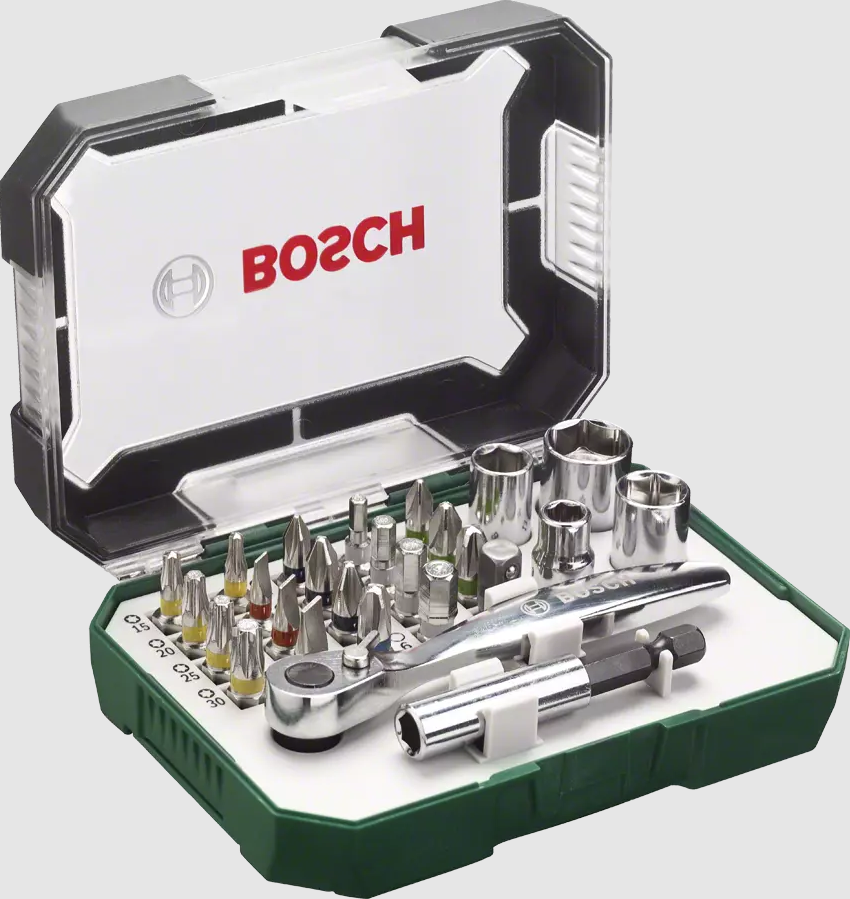 Bosch Schrauberbit- und Ratschen-Set, 26-teilig