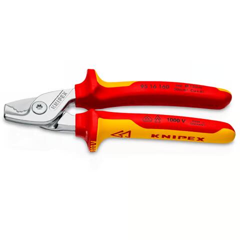 KNIPEX Kabelschere StepCut  verchromt VDE 9516 160mm