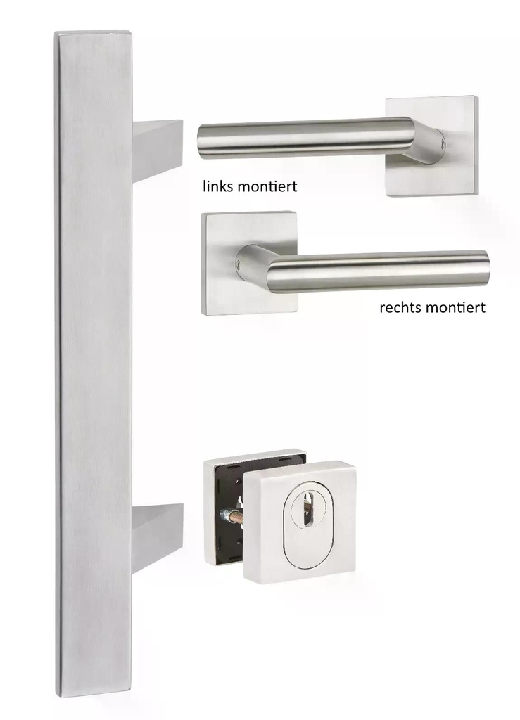 Hermat Haustürbeschlag | Ziehschutzrosette | DIN RECHTS