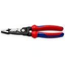 KNIPEX Multifunktions-Elektrikerzange 5-in-1 Kombizange, schwarz atramentiert, 2K-Griffe, 1372 200mm ME