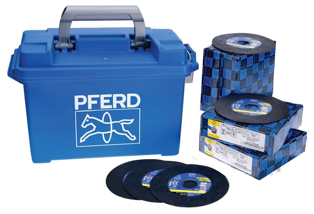 100x PFERD Trennscheibe EHT Ø125 x 1,0 mm im Transportkoffer