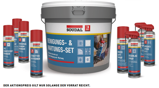 Soudal Reinigungs- & Wartungsset für Fenster