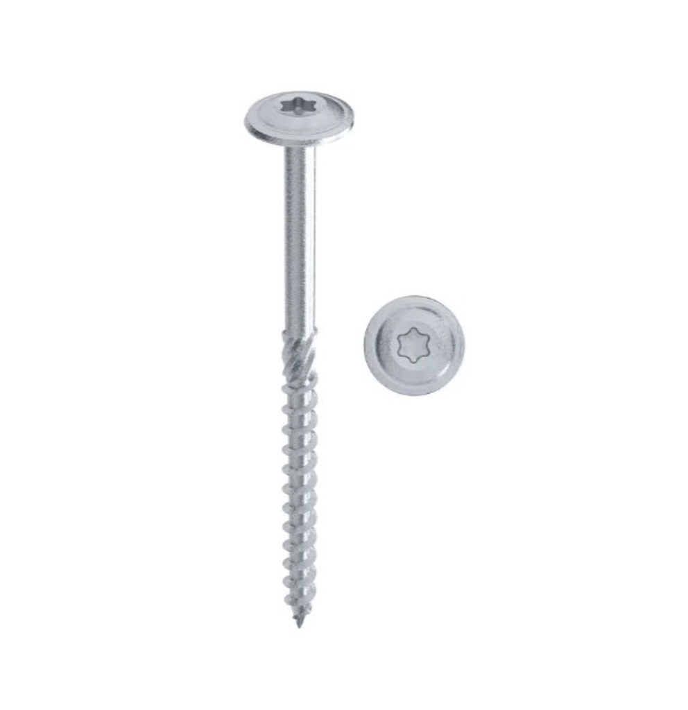 Holzbauschrauben mit Tellerkopf Torx hell verzinkt ⌀ 8,0 mm | L: 80 - 360 mm