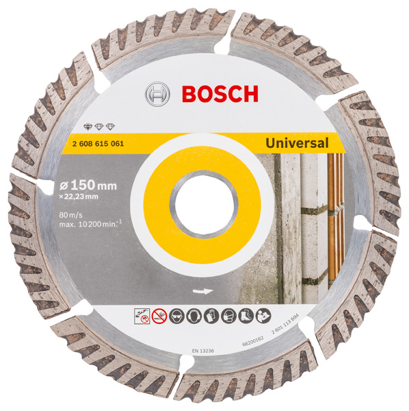 Bosch Diamanttrennscheibe Standard for Universal für Grosse Winkelschleifer mit Spannmutter