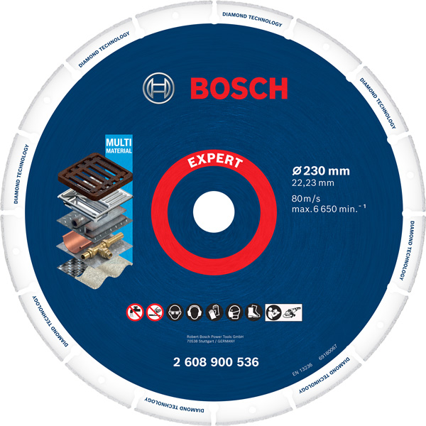 Bosch EXPERT DIAMOND METAL WHEEL Trennscheibe für Grosse Winkelschleifer mit Spannmutter