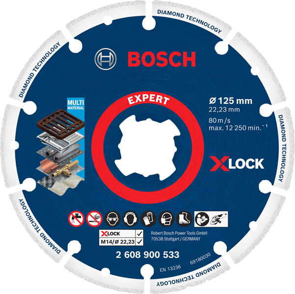 Bosch EXPERT Diamond Metal Wheel X-LOCK Trennscheibe für kleine Winkelschleifer