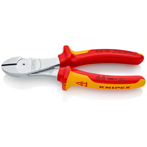 KNIPEX Kraft Seitenschneider Mehrkomponenten Hülle | verchromt