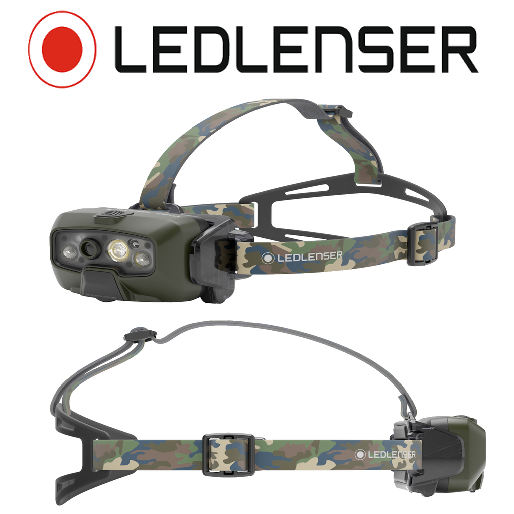 LEDLENSER Kopflampe HF8R Core RGB Camouflage | wiederaufladbar