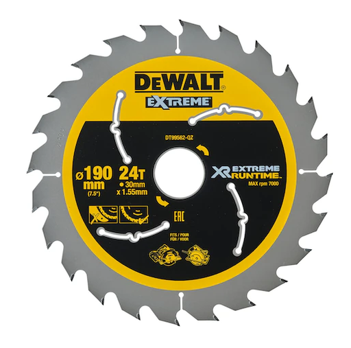[72403DT99562] DeWalt XR Extreme Runtime Kreissägeblatt | 190/30 mm | 24 WZ/FZ