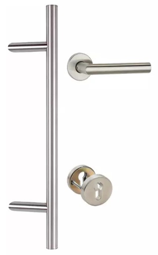 [7385095713] Hermat Edelstahl Haustürbeschlag | 1500 mm komplett