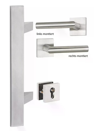 [70000738508022GK-6-4R] Hermat Haustürbeschlag | Haustürgriff | DIN RECHTS