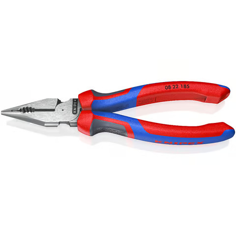 [768080822185] KNIPEX Spitz-Kombizange poliert mit Comfort-Griffen 185 mm