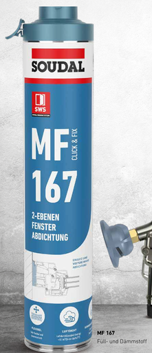 [78245168092] Soudal MF 167 Click&Fix Füll- und Dämmstoff grau