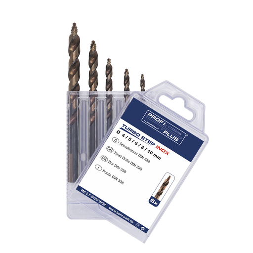 [7020812031330005] BOHRCRAFT TURBO STEP | INOX | 5-tlg. Spiralbohrer-Satz