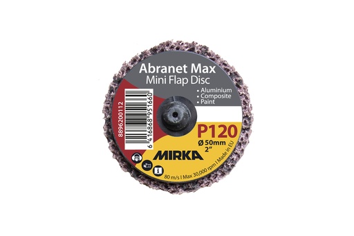 MIRKA ABRANET MAX MINI FLAP DISC QUICK LOCK Fächerschleifscheibe (Kopie)