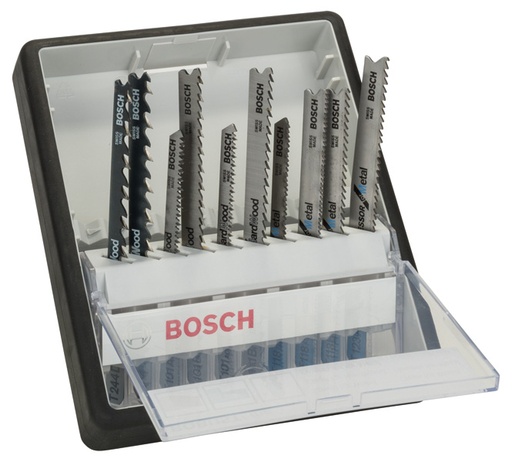 [710642607010542] Bosch 10-tlg. Stichsägeblatt-Set Wood and Metal Robust Line T-Schaft