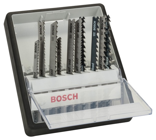 [710642607010540] Bosch 10-tlg. Stichsägeblatt-Set Wood Robust Line T-Schaft