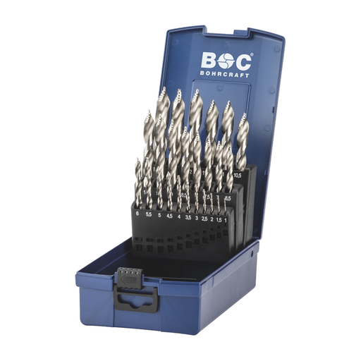 [7020812021330019] BOHRCRAFT TURBO STEP | HSS-G | 19-tlg. Spiralbohrer-Satz