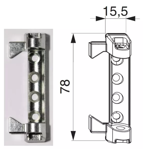 [6560254694] Maco Scherenlager AS 12/18 | Silber